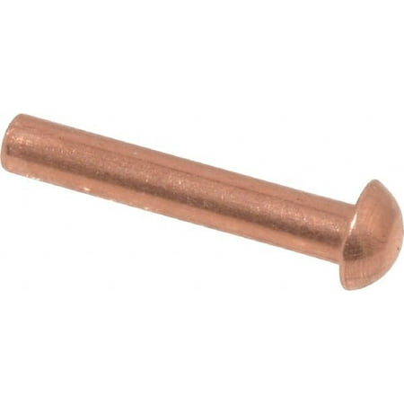 1/8 Body Diam Round Copper Solid Rivet