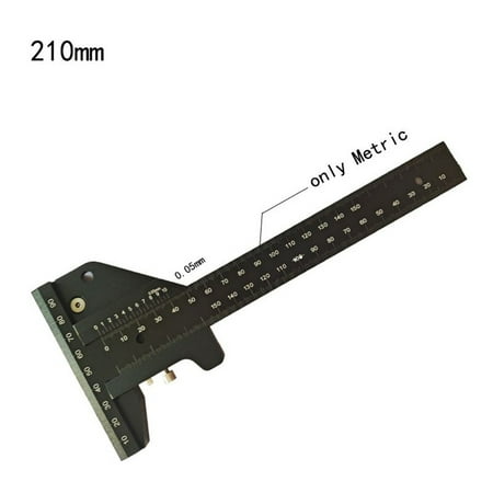 Woodworking multi-function marking ruler aluminum alloy T-ruler