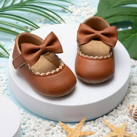 Elaydool PU Leather Baby Girls Princess Shoes Mary Jane Flats Infant Non-Slip Bowknot Prewalkers Soft Soleborn First Walkers 0-18M
Elaydool PU Leather Baby Girls Princess Shoes Mary Jane Flats Infant Non-Slip Bowknot Prewalkers Soft Soleborn First Walkers 0-18M