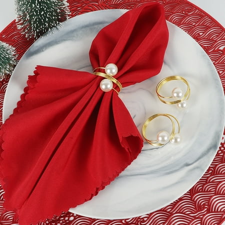 12pcs Fake Pearl Napkin Ring Dining Table Napkin Holder Spring Metal Napkin Buckle
12pcs Fake Pearl Napkin Ring Dining Table Napkin Holder Spring Metal Napkin Buckle