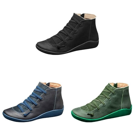 Weerihhol Leather Round Casual Lace-up Women s Boots Shoe Side Toe Flat Zipper Boots Retro women s boots Womens Heel Boots
Weerihhol Leather Round Casual Lace-up Women s Boots Shoe Side Toe Flat Zipper Boots Retro women s boots Womens Heel Boots