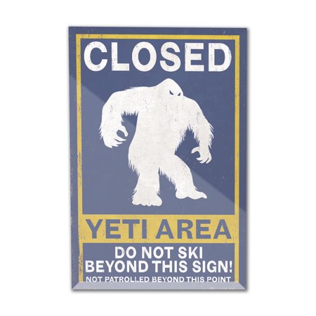 Yeti - Metal Sign - Lantern Press Artwork (6x9 Acrylic Photo Block Gallery Quality)
