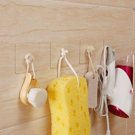 Adhesive Wall Hooks Clear Plastic Heavy Duty Reusable Seamless Wall Mount Hanger Hooks For Kitchen Bathroom Door
Adhesive Wall Hooks Clear Plastic Heavy Duty Reusable Seamless Wall Mount Hanger Hooks For Kitchen Bathroom Door