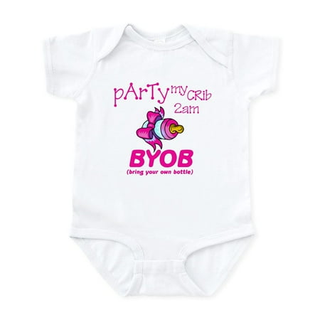 CafePress - Party My Crib Girls - Baby Light Bodysuit Size Newborn - 24 Months