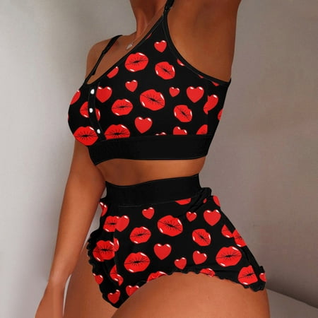 〖Jisuan〗Trousers Suit Women Sleepwear Set Heart Printing Pajamas Sleeveless Cami Shorts Lingerie Slim Sleepwear Set
〖Jisuan〗Trousers Suit Women Sleepwear Set Heart Printing Pajamas Sleeveless Cami Shorts Lingerie Slim Sleepwear Set