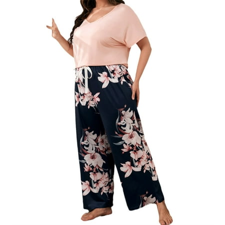 Women Plus Size 2 Piece Pajamas Sets Short Sleeve Top Loungewear Sleepwear Matching Pajama Set Loungewear 4XL
Women Plus Size 2 Piece Pajamas Sets Short Sleeve Top Loungewear Sleepwear Matching Pajama Set Loungewear 4XL