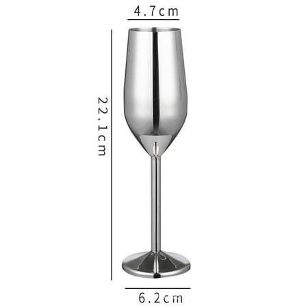 VeliToy Stainless Steel Champagne Cup Wine Glass Cocktail Glass Metal Wine Glass Bar Restaurant Goblet(Silver 200ml)
VeliToy Stainless Steel Champagne Cup Wine Glass Cocktail Glass Metal Wine Glass Bar Restaurant Goblet(Silver 200ml)