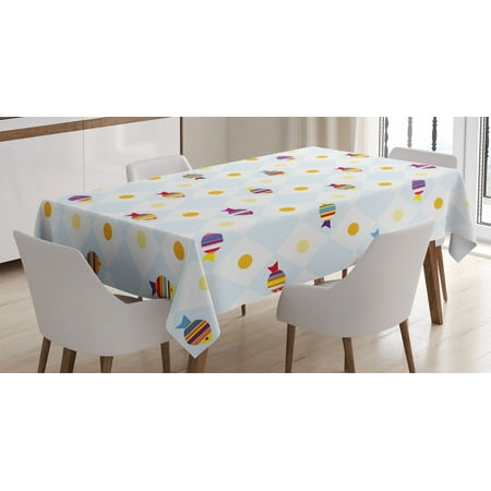 Cartoon Tablecloth Aquarium Themed Fish Cartoons with Spots and Lines Geometrical Backdrop Art Print Rectangular Table Cover for Dining Room Kitchen 60 X 90 Inches Multicolor by Ambesonne
Cartoon Tablecloth Aquarium Themed Fish Cartoons with Spots and Lines Geometrical Backdrop Art Print Rectangular Table Cover for Dining Room Kitchen 60 X 90 Inches Multicolor by Ambesonne