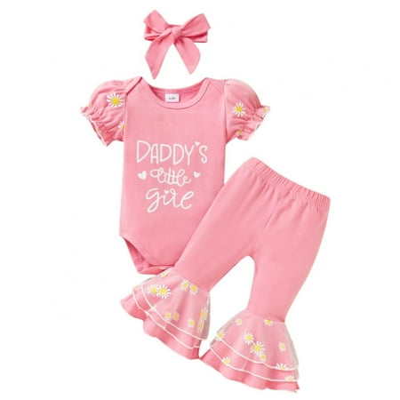 Baby Bell Bottom Outfit Sets(0-18 M)Newborn Infant Girls Romper Flare Pants Headband Clothing Suit 6-12 Months
Baby Bell Bottom Outfit Sets(0-18 M)Newborn Infant Girls Romper Flare Pants Headband Clothing Suit 6-12 Months