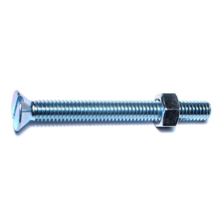 5/16 -18 x 3 Zinc Plated Steel Coarse Thread Slotted Flat Head Stove Bolts