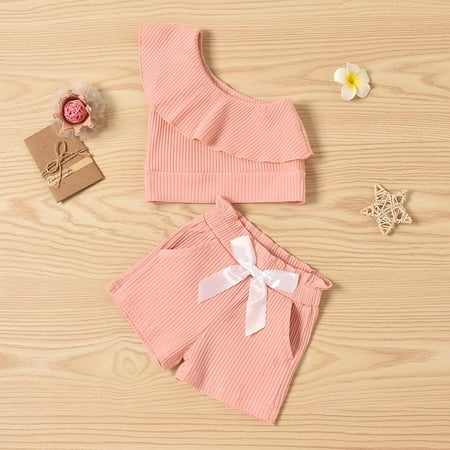 Leutsin Toddler Baby Girls Fashion Cute Cotton Solid Color Off Shoulder Ruffles Shorts Suit
Leutsin Toddler Baby Girls Fashion Cute Cotton Solid Color Off Shoulder Ruffles Shorts Suit