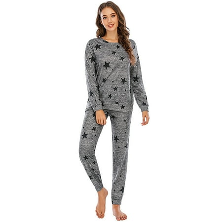 Deepwonder Womens Pajama Set Long Sleeve Sleepwear Star Print Nightwear Soft Pjs Lounge Sets with Pockets
Deepwonder Womens Pajama Set Long Sleeve Sleepwear Star Print Nightwear Soft Pjs Lounge Sets with Pockets