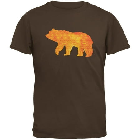 Native American Spirit Bear Brown Adult T-Shirt