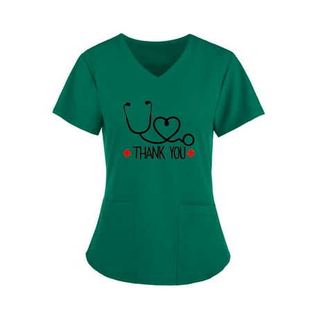 Xmas Pullovers Lady V-Neck Button Down Scrub Tops Stretchy Business A Line Printing Short Sleeved Classic Comfort Polyester Scrub Tops Women S
Xmas Pullovers Lady V-Neck Button Down Scrub Tops Stretchy Business A Line Printing Short Sleeved Classic Comfort Polyester Scrub Tops Women S