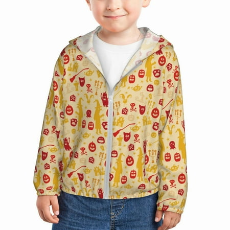 Vsdgher Halloween Elements Kids Sun Protection Hoodie with Zip Rash Guard Tops Children s Long Sleeve Sun Protection Clothing -
Vsdgher Halloween Elements Kids Sun Protection Hoodie with Zip Rash Guard Tops Children s Long Sleeve Sun Protection Clothing -