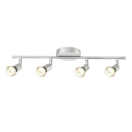 Globe Electric Payton 4-Light Matte Silver Track Lighting Kit, 58932
