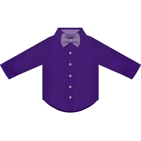 CollegeBaby Infant and Toddler Long Sleeve Button Down Dress Shirt- Purple- Sizes 12M - 4T
CollegeBaby Infant and Toddler Long Sleeve Button Down Dress Shirt- Purple- Sizes 12M - 4T