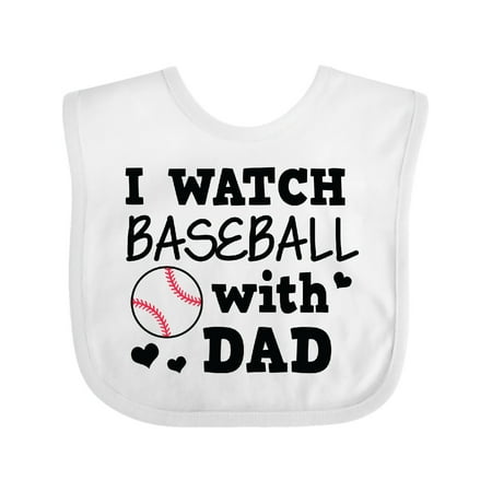 Inktastic I Watch Baseball with My Dad Gift Baby Boy or Baby Girl Bib