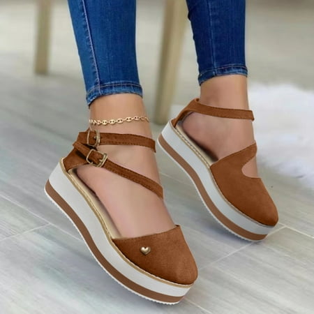 MIASHUI shoes for women Ladies Fashion Solid Color Flock Wedge Platform Buckle Casual Sandals
MIASHUI shoes for women Ladies Fashion Solid Color Flock Wedge Platform Buckle Casual Sandals