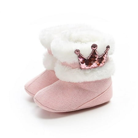 Malisata Winter Infant Suede Snow Boots Soft Sole Solid Sequins Crown Walker Toddler Plush Lined Prewalkerborn Fleece Boots 0-18M
Malisata Winter Infant Suede Snow Boots Soft Sole Solid Sequins Crown Walker Toddler Plush Lined Prewalkerborn Fleece Boots 0-18M