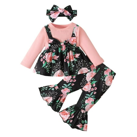 TAIAOJING Toddler Baby Girls Outfits Newborn Infant Girls Cotton Floral Autumn Long Sleeve Pants Ruffle Tops Bell Bottom Headbands Set Clothes Fall Winter Clothes 9-12 Months
TAIAOJING Toddler Baby Girls Outfits Newborn Infant Girls Cotton Floral Autumn Long Sleeve Pants Ruffle Tops Bell Bottom Headbands Set Clothes Fall Winter Clothes 9-12 Months
