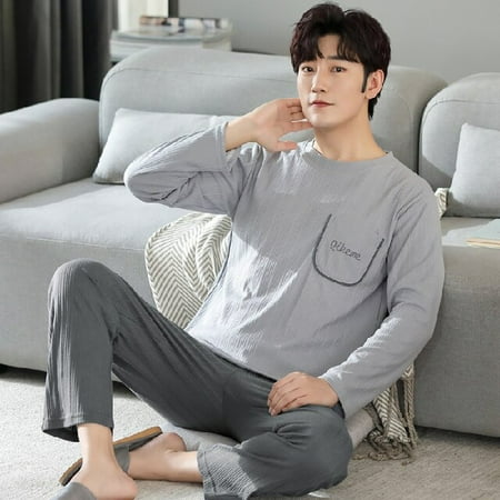 DanceeMangoo Mens Pajamas Set Autumn Winter Leisure Elastic Waist Men Sleepwear Cotton Mens Long Sleeve Nightwear Trousers Homewear Clothes
DanceeMangoo Mens Pajamas Set Autumn Winter Leisure Elastic Waist Men Sleepwear Cotton Mens Long Sleeve Nightwear Trousers Homewear Clothes
