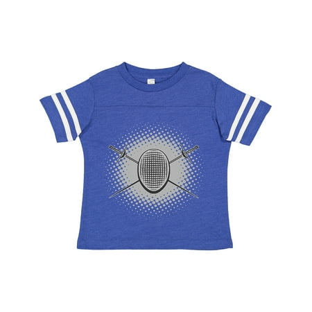 Inktastic Fencing Mask Foils Halftone Gift Toddler Boy or Toddler Girl T-Shirt