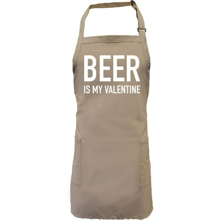 Beer Is My Valentine Apron with 2 patch pockets