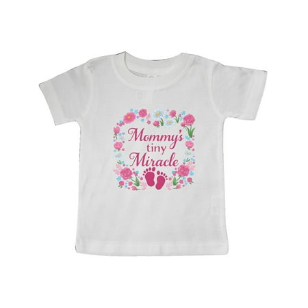 Inktastic Mommy s Tiny Miracle with Pink Flowers and Baby Footprints Gift Baby Boy or Baby Girl T-Shirt
Inktastic Mommy s Tiny Miracle with Pink Flowers and Baby Footprints Gift Baby Boy or Baby Girl T-Shirt