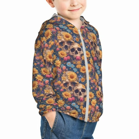 Uemuo Skull daisy colorful Pattern Rash Guard for Boys Girls Long Sleeve Swim Shirts UPF 50+ UV Sun Protection Hooded Fishing Shirt with Pocket for Kid-3 Years
Uemuo Skull daisy colorful Pattern Rash Guard for Boys Girls Long Sleeve Swim Shirts UPF 50+ UV Sun Protection Hooded Fishing Shirt with Pocket for Kid-3 Years