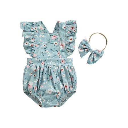 Infant Baby Girls Flying Sleeve Romper + Bow Headband Elastic Waist Floral Pattern Sweet Style Summer Clothing
Infant Baby Girls Flying Sleeve Romper + Bow Headband Elastic Waist Floral Pattern Sweet Style Summer Clothing