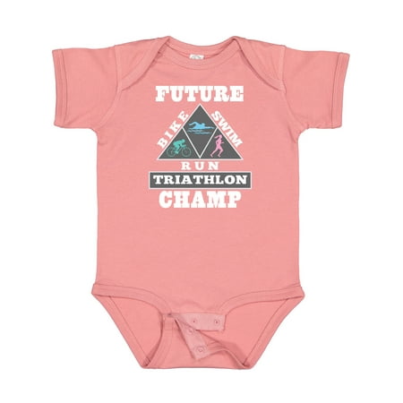 Inktastic Future Triathlon Champ Run Swim Gift Baby Boy or Baby Girl Bodysuit