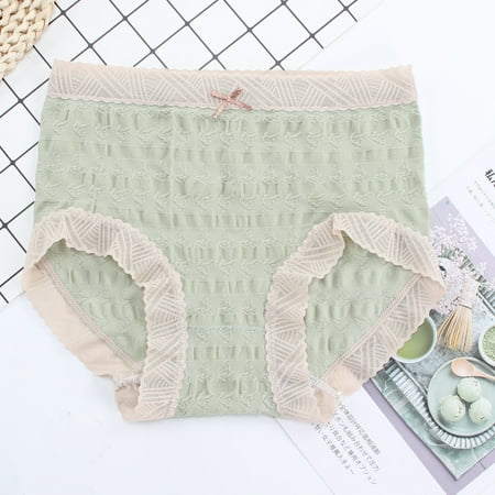 DECILRO Lingerie for Women Ladies Sexy Lace Trim Panties Mid-waist Briefs Double Crotch Panties Green F
DECILRO Lingerie for Women Ladies Sexy Lace Trim Panties Mid-waist Briefs Double Crotch Panties Green F