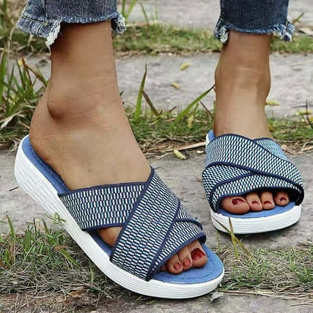 STEADY Summer Fashion Women s Wedge Slippers Peep Toe Thick Bottom Sandals Blue / 38
STEADY Summer Fashion Women s Wedge Slippers Peep Toe Thick Bottom Sandals Blue / 38