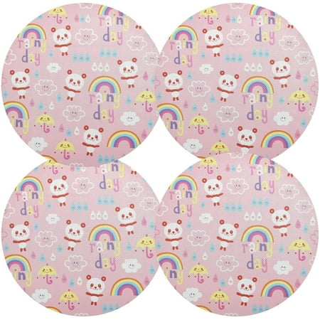 Tangkunup Rainbow Round Placemats Set of 1 Waterproof Non-Slip Washable Table Mats for Kitchen Holiday Party Decor 15.4 Inch
Tangkunup Rainbow Round Placemats Set of 1 Waterproof Non-Slip Washable Table Mats for Kitchen Holiday Party Decor 15.4 Inch
