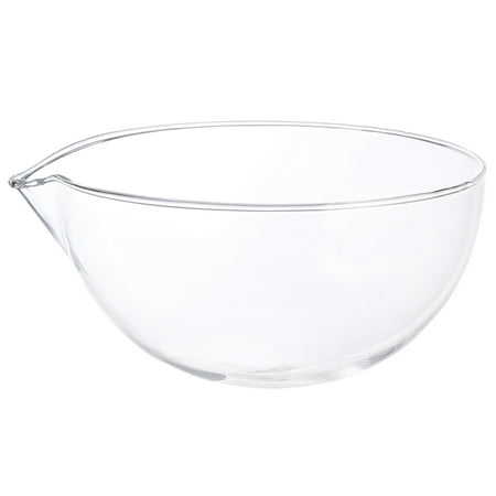 NUOLUX 1 Pc Glass Evaporating Dish Container with Spout for Laboratory (Round Bottom)