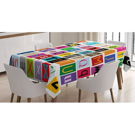 Mindunm Abstract Tablecloth Alphabet Letters Colorful Typography Languages Principle Art Illustration Rectangular Table Cover for Dining Room Kitchen Decor 60 X 84 Rainbow
Mindunm Abstract Tablecloth Alphabet Letters Colorful Typography Languages Principle Art Illustration Rectangular Table Cover for Dining Room Kitchen Decor 60 X 84 Rainbow