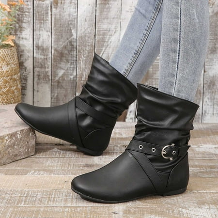 Bnwani Fall Shoes For Women 2024 Fall Savings Flat Heel Boots Ankle-High Black Boots 36-42
Bnwani Fall Shoes For Women 2024 Fall Savings Flat Heel Boots Ankle-High Black Boots 36-42