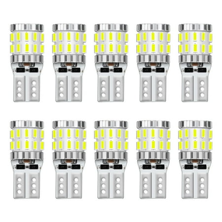 10X T10 W5W LED Canbus Bulbs 168 194 3014 SMD Car Parking Light