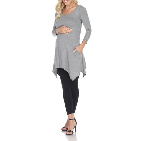 White Mark Women s Maternity Kayla Tunic Top