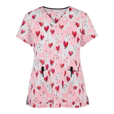 QAZXD Women s Comfortable Easy Fit Lightweight Durable Soft Stretch Printed V-Neck Medical Scrub Tops
QAZXD Women s Comfortable Easy Fit Lightweight Durable Soft Stretch Printed V-Neck Medical Scrub Tops