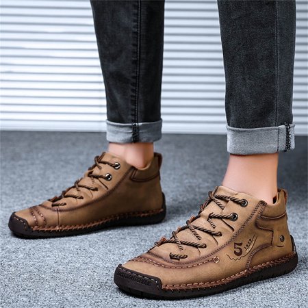 sebulube Fashion Summer And Autumn Men Leather Shoes Flat Soft Bottom Comfortable Mid Top Lace Up Casual
sebulube Fashion Summer And Autumn Men Leather Shoes Flat Soft Bottom Comfortable Mid Top Lace Up Casual
