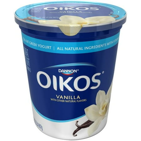 Dannon Oikos Vanilla Greek Nonfat Yogurt, 32 oz - Walmart.com