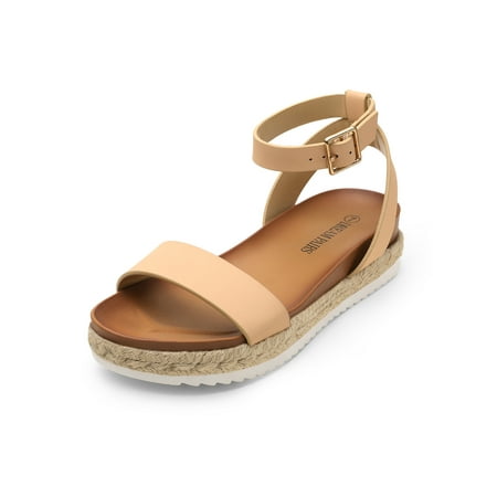 Women‘s Silver Pu Open Toe Ankle Strap Espadrille Flatform Platform Sandals Women‘s Footwear