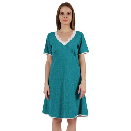 Inkmeso Solid Nightgown Dress For Women Nightwear Lace short sleeve Loungewear Tunic
Inkmeso Solid Nightgown Dress For Women Nightwear Lace short sleeve Loungewear Tunic