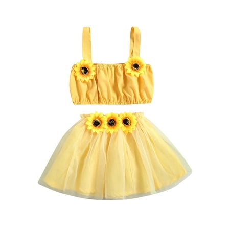 Sunisery Summer Toddler Infant Baby Girls 3Pcs Clothes Sets Floral Crop Tops Tutu Skirts Sunflower Outfits Yellow 2-3 Years
Sunisery Summer Toddler Infant Baby Girls 3Pcs Clothes Sets Floral Crop Tops Tutu Skirts Sunflower Outfits Yellow 2-3 Years
