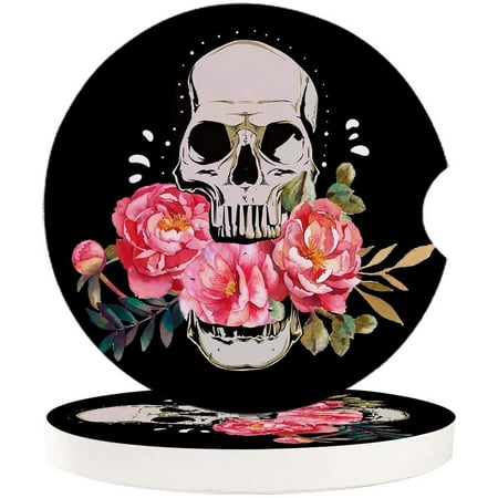 FMSHPON Skull and Fresh Flower Black Set of 6 Car Coaster for Drinks Absorbent Ceramic Stone Coasters Cup Mat with Cork Base for Home Kitchen Room Coffee Table Bar Decor
FMSHPON Skull and Fresh Flower Black Set of 6 Car Coaster for Drinks Absorbent Ceramic Stone Coasters Cup Mat with Cork Base for Home Kitchen Room Coffee Table Bar Decor