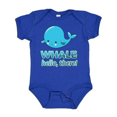 Inktastic Whale Hello There! Gift Baby Boy or Baby Girl Bodysuit