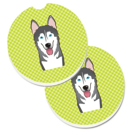 Carolines Treasures BB1280CARC Checkerboard Lime Green Alaskan Malamute Set of 2 Cup Holder Car Coasters Large
Carolines Treasures BB1280CARC Checkerboard Lime Green Alaskan Malamute Set of 2 Cup Holder Car Coasters Large