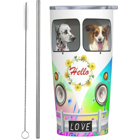 20oz Tumbler Cups With Lid Steel Straw And Brush Mug - Stainless Steel Vacuum Insulated Water Coffee Thermal Cup Mugs Cute Dog Puppy Drive A Car Sunflower Flowers Floral Print Gifts For Women Men
20oz Tumbler Cups With Lid Steel Straw And Brush Mug - Stainless Steel Vacuum Insulated Water Coffee Thermal Cup Mugs Cute Dog Puppy Drive A Car Sunflower Flowers Floral Print Gifts For Women Men